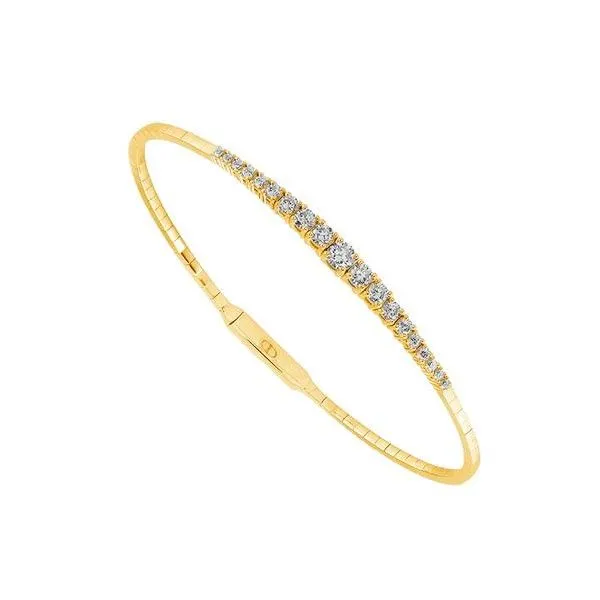 14k Yellow Gold Diamond Flexi Bangle Dickinson Jewelers Dunkirk, MD