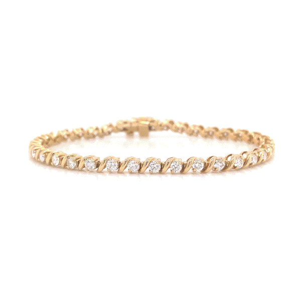 14k Yellow Gold Diamond Bracelet Dickinson Jewelers Dunkirk, MD