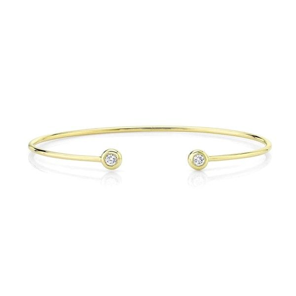 14k Yellow Gold Diamond Bangle Bracelet Dickinson Jewelers Dunkirk, MD