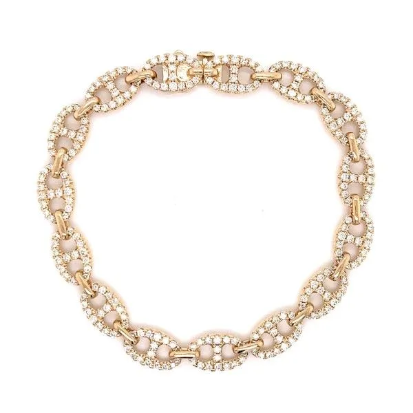 14k Yellow Gold Diamond Bracelet Dickinson Jewelers Dunkirk, MD