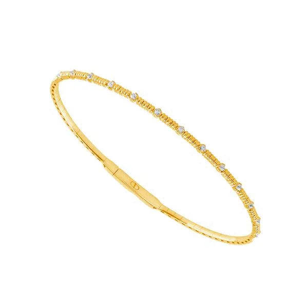 14k Yellow Gold Diamond Flexi Bangle Dickinson Jewelers Dunkirk, MD