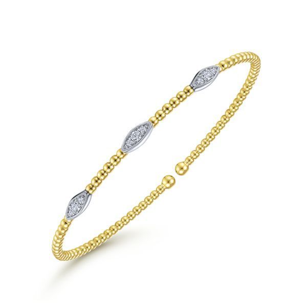14k Yellow-White Gold Diamond Bracelet Image 2 Dickinson Jewelers Dunkirk, MD