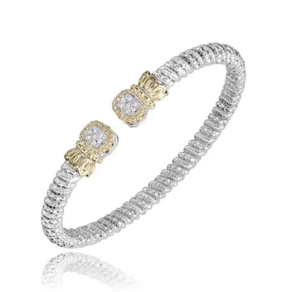 14k Yellow Gold and Sterling Silver Diamond Bracelet Dickinson Jewelers Dunkirk, MD