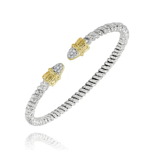 14k Yellow Gold And Sterling Silver Diamond Bracelet Dickinson Jewelers Dunkirk, MD