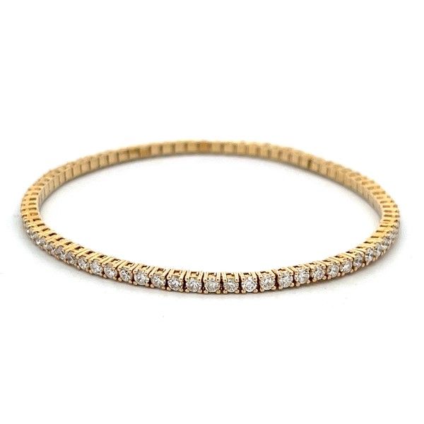 14k Yellow Gold Diamond Expansion Bracelet Dickinson Jewelers Dunkirk, MD