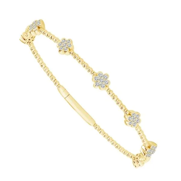 Diamond Clover Stations Flexie Bangle Dickinson Jewelers Dunkirk, MD