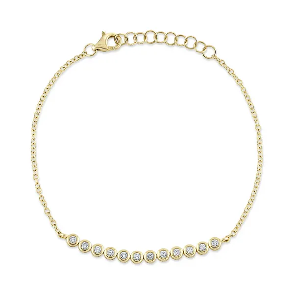 14Kt Yellow Gold Diamond Bezel Station Bracelet Dickinson Jewelers Dunkirk, MD