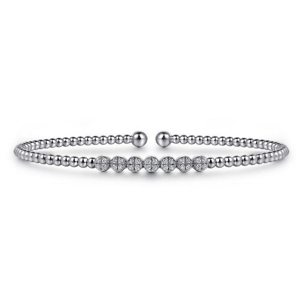 14k White Gold Diamond Cuff Bracelet Dickinson Jewelers Dunkirk, MD
