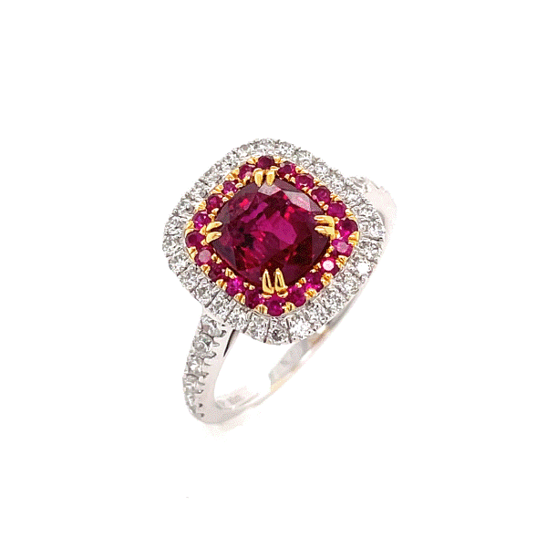 18k White-Yellow Ruby Ring Dickinson Jewelers Dunkirk, MD