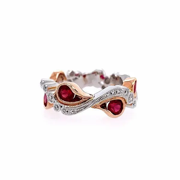 14k White-Rose Gold Ruby Ring Dickinson Jewelers Dunkirk, MD