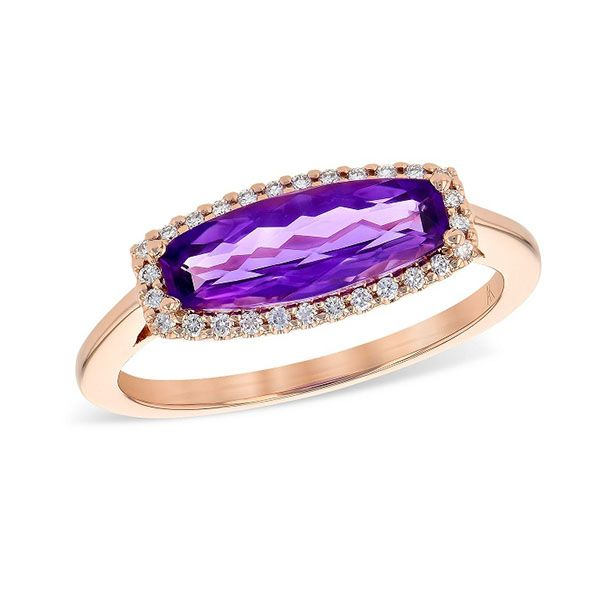 14k Rose Gold Amethyst Ring Dickinson Jewelers Dunkirk, MD