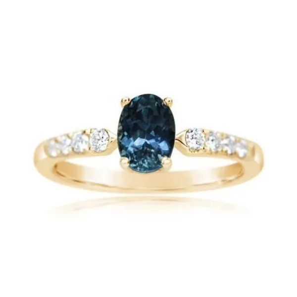 14k Yellow Gold Montana Sapphire Ring Dickinson Jewelers Dunkirk, MD