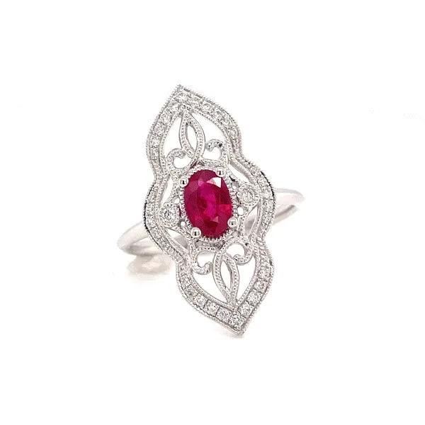 14k White Gold Ruby Ring Dickinson Jewelers Dunkirk, MD