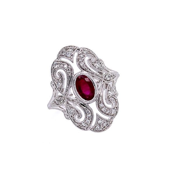 14k White Gold Ruby Ring Dickinson Jewelers Dunkirk, MD
