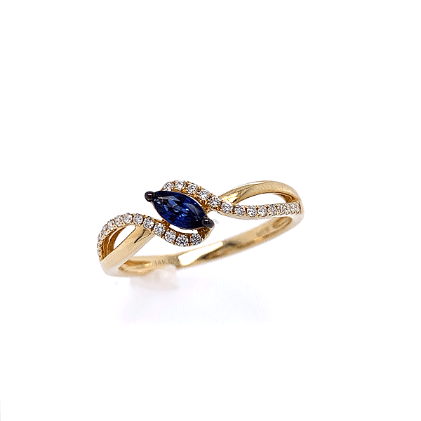14k Yellow Gold Marquise Sapphire Ring Dickinson Jewelers Dunkirk, MD