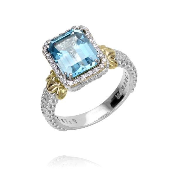14k Yellow Gold and Sterling Silver Sky Blue Topaz Ring Dickinson Jewelers Dunkirk, MD