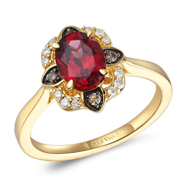14k Honey Gold™ Raspberry Rhodolite® Garnet Ring Dickinson Jewelers Dunkirk, MD