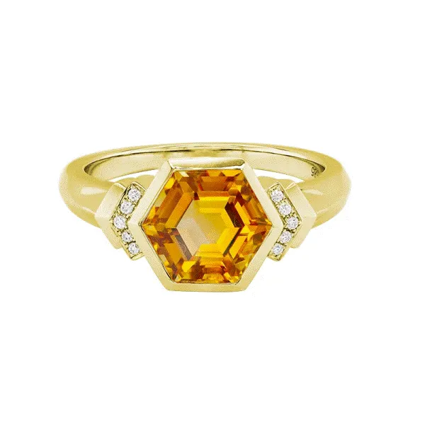 14k Yellow Gold Citrine Ring Dickinson Jewelers Dunkirk, MD