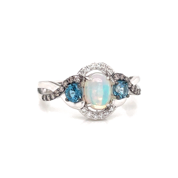 14k Gold Neopolitan Opal™ and Deep Sea Blue Topaz™  Ring Dickinson Jewelers Dunkirk, MD