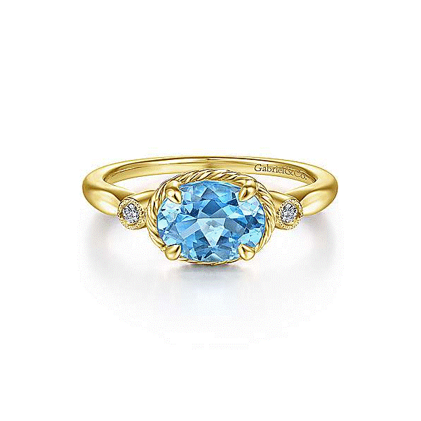 14k Yellow Gold Blue Topaz Ring Dickinson Jewelers Dunkirk, MD