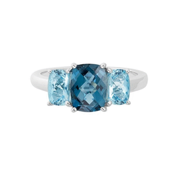 14k White Gold Blue Topaz Ring Dickinson Jewelers Dunkirk, MD