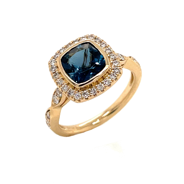 14k Yellow Gold London Blue Topaz Ring Dickinson Jewelers Dunkirk, MD