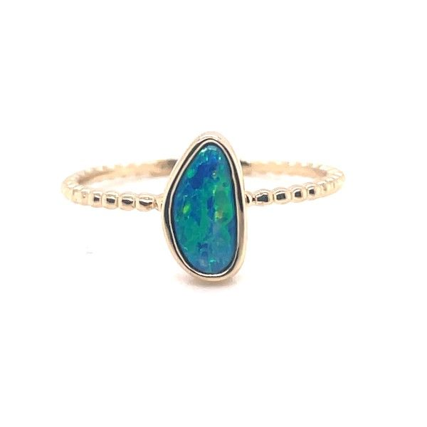14k Yellow Gold Opal Doublet Ring Dickinson Jewelers Dunkirk, MD
