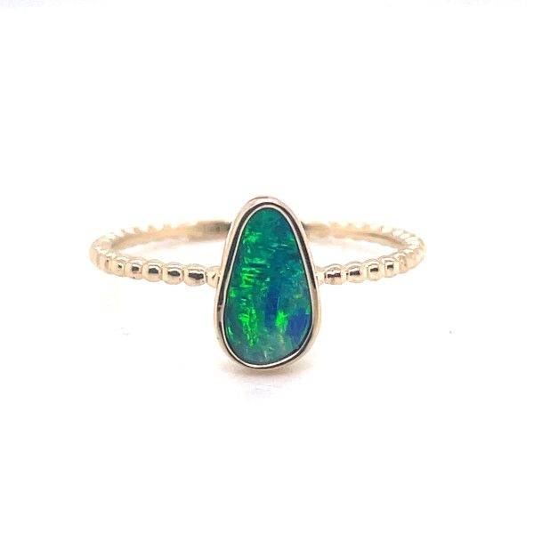 14k Yellow Gold Opal Doublet Ring Dickinson Jewelers Dunkirk, MD
