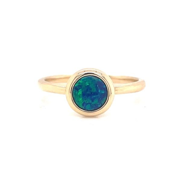 14k Yellow Gold Opal Doublet Ring Dickinson Jewelers Dunkirk, MD