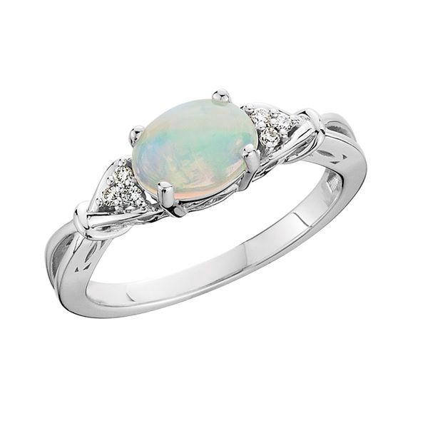10k White Gold Opal Ring Dickinson Jewelers Dunkirk, MD