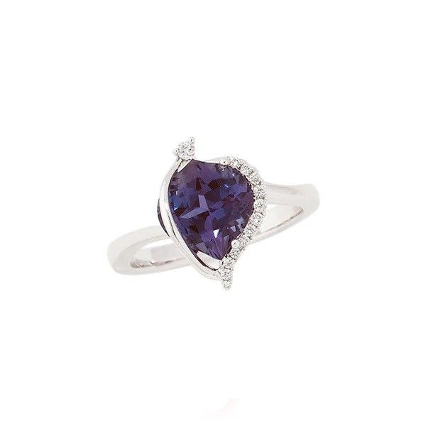 14k White Gold Lab-Grown Alexandrite Ring Dickinson Jewelers Dunkirk, MD