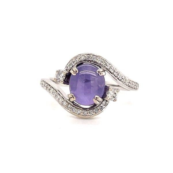 14k White Gold Purple Star Sapphire Ring Dickinson Jewelers Dunkirk, MD