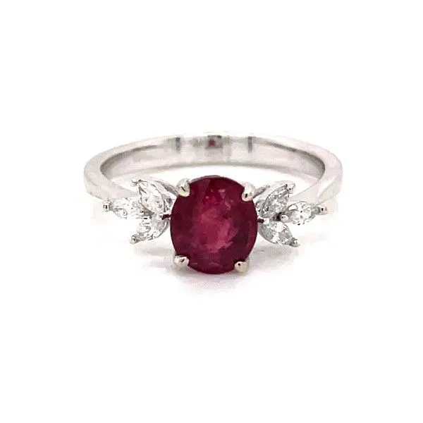 14k White Gold Ruby Ring Dickinson Jewelers Dunkirk, MD