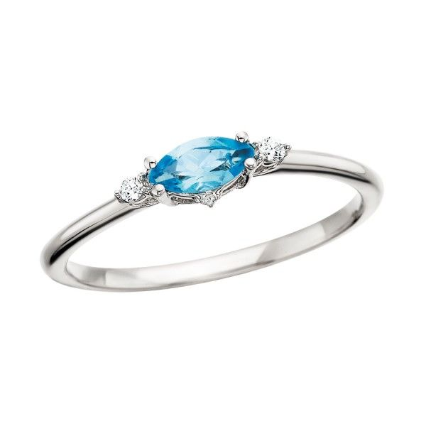 10k White Gold Blue Topaz Ring Dickinson Jewelers Dunkirk, MD