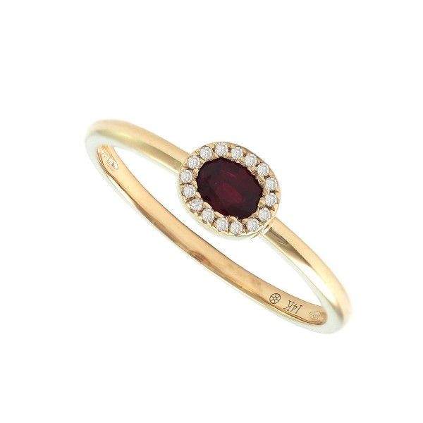 14k Yellow Gold Ruby Halo Ring Dickinson Jewelers Dunkirk, MD