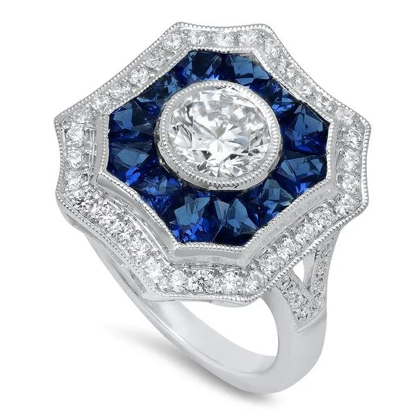 18k White Gold Sapphire And Diamond Ring Dickinson Jewelers Dunkirk, MD