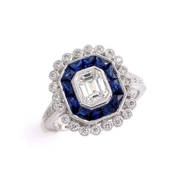 18k White Gold Sapphire And Diamond Ring Dickinson Jewelers Dunkirk, MD