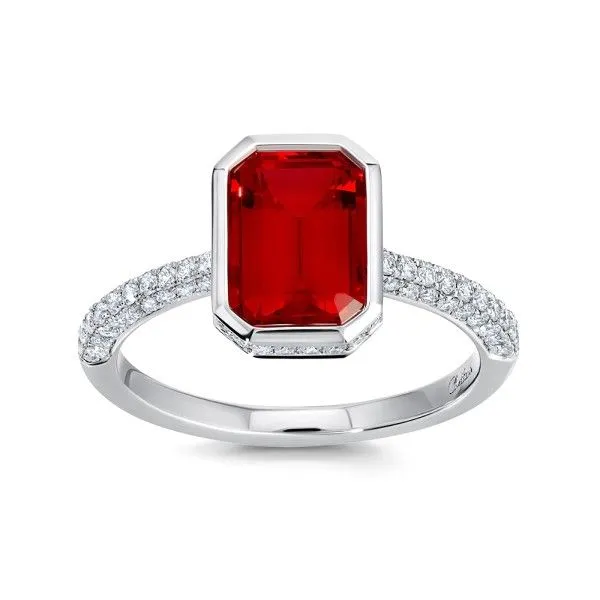 14k White Gold Created Ruby Ring Dickinson Jewelers Dunkirk, MD