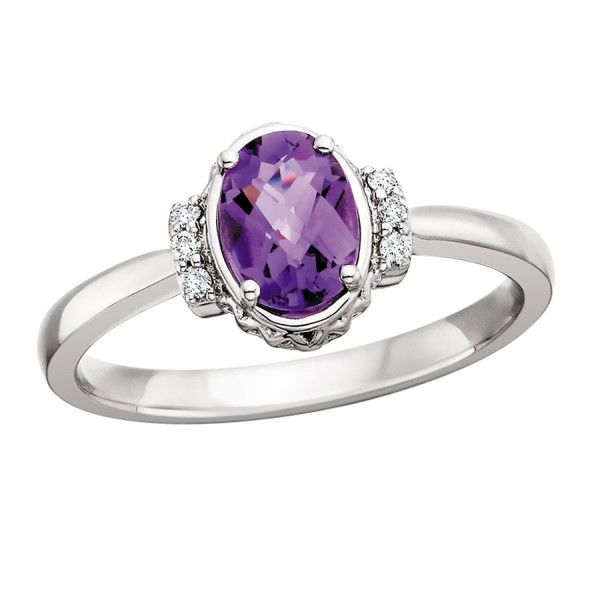 10k White Gold Amethyst Ring Dickinson Jewelers Dunkirk, MD