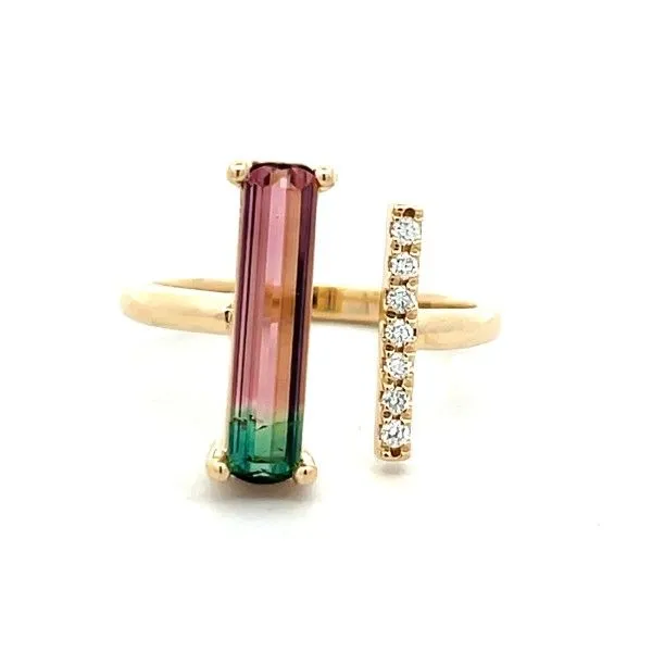 14Kt Yellow Gold Watermelon Tourmaline Fashion Ring Dickinson Jewelers Dunkirk, MD