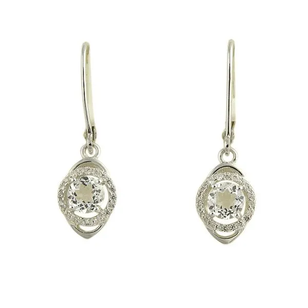 Sterling Silver White Topaz Dangle Earrings Dickinson Jewelers Dunkirk, MD