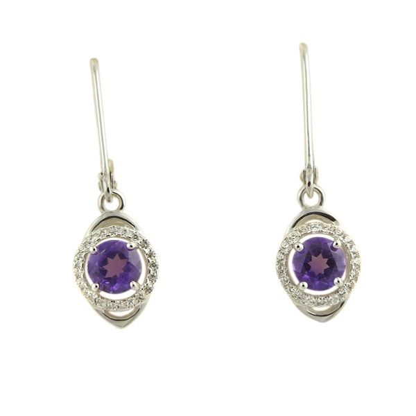 Sterling Silver Amethyst Dangle Earrings Dickinson Jewelers Dunkirk, MD