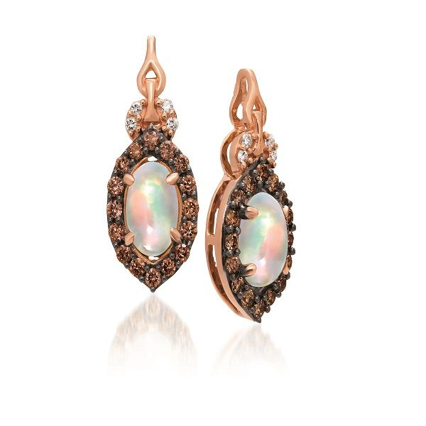 14k Strawberry Gold® Neopolitan Opal™  Earrings Dickinson Jewelers Dunkirk, MD