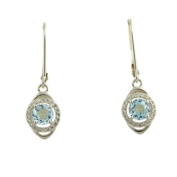 Sterling Silver Sky Blue Topaz Dangle Earrings Dickinson Jewelers Dunkirk, MD