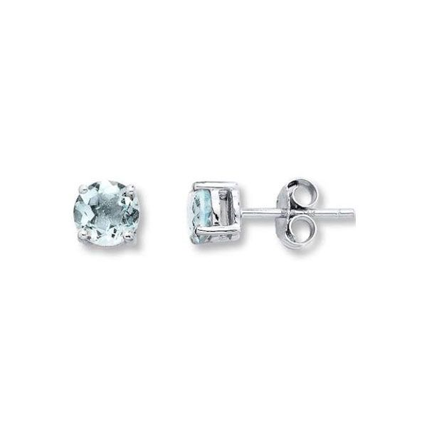 14k 5mm Aquamarine Stud Earrings Dickinson Jewelers Dunkirk, MD