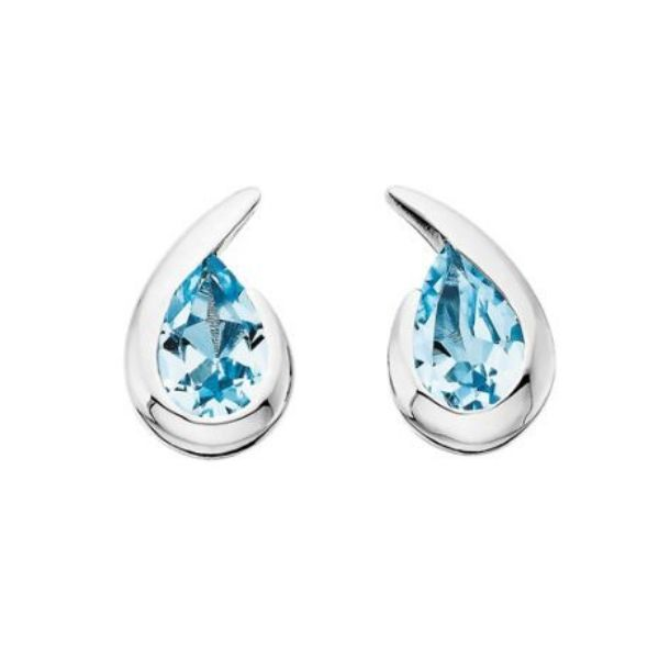 Sterling Silver Blue Topaz Post Earrings Dickinson Jewelers Dunkirk, MD