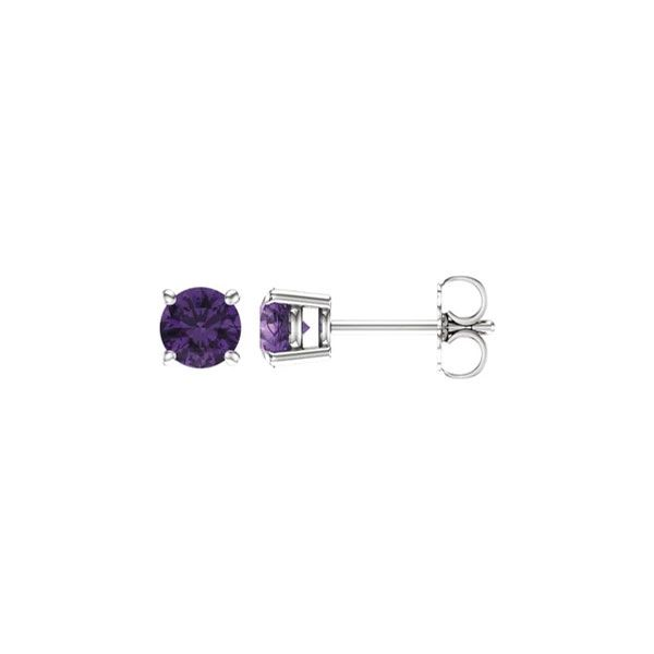 14k White Gold Amethyst Stud Earrings Dickinson Jewelers Dunkirk, MD