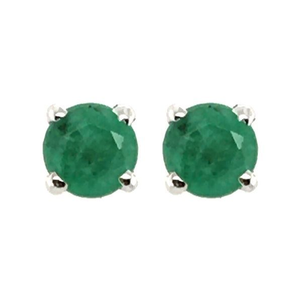 14k 5mm Emerald Stud Earrings Dickinson Jewelers Dunkirk, MD