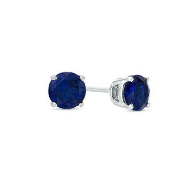 14k 6mm Sapphire Stud Earrings Dickinson Jewelers Dunkirk, MD