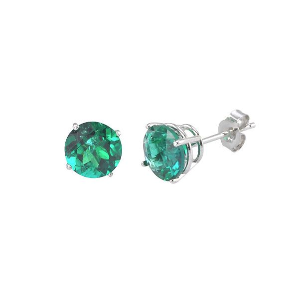 14k 4mm Emerald Stud Earrings Dickinson Jewelers Dunkirk, MD